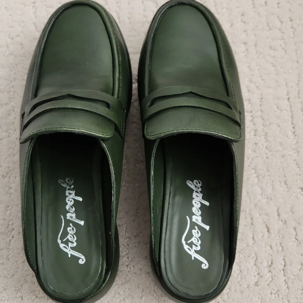 Free People Winston Platform Loafer Mules Size 8 - Picture 8 of 12